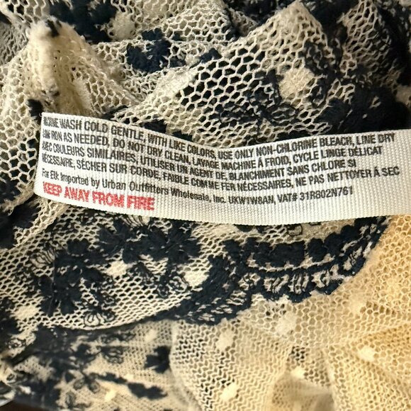 Intimately Free People Sheer Lace Midi Dress Women's Small Cream Boho Festival - Picture 14 of 14